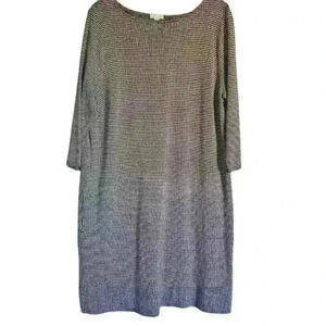J.Jill Size L Ponte Knit Shift Dress Fall Cozy‎ Pull On Stretch Casual Office
